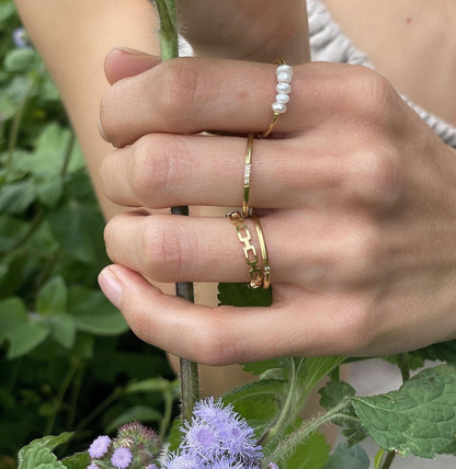 "Shasta Daisy" Diamanté Ring - Wyldflower Jewellery