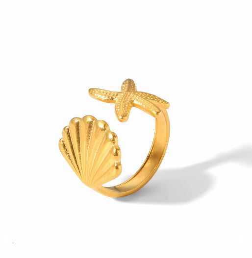 Blue Lotus Adjustable Ring