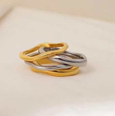 "Sunflower" Stackable Rings - Wyldflower Jewellery